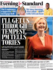 London Evening Standard () Newspaper Front Page for 6 October 2022