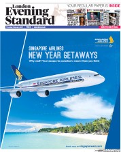 London Evening Standard () Newspaper Front Page for 6 January 2017