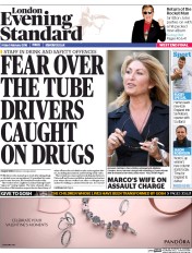 London Evening Standard () Newspaper Front Page for 6 February 2016