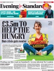 London Evening Standard () Newspaper Front Page for 6 May 2020