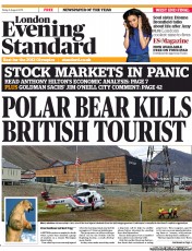 London Evening Standard () Newspaper Front Page for 6 August 2011