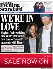 London Evening Standard () Newspaper Front Page for 6 September 2017