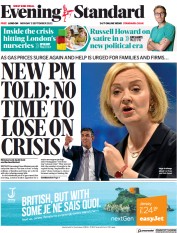 London Evening Standard () Newspaper Front Page for 6 September 2022