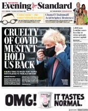 London Evening Standard () Newspaper Front Page for 7 October 2020