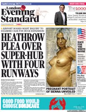 London Evening Standard () Newspaper Front Page for 7 November 2012
