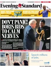 London Evening Standard () Newspaper Front Page for 7 November 2019