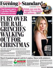 London Evening Standard () Newspaper Front Page for 7 December 2022
