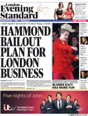 London Evening Standard () Newspaper Front Page for 7 March 2017