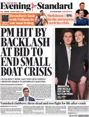 London Evening Standard () Newspaper Front Page for 7 March 2023