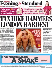 London Evening Standard () Newspaper Front Page for 7 April 2022