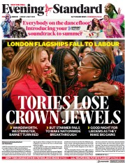 London Evening Standard () Newspaper Front Page for 7 May 2022