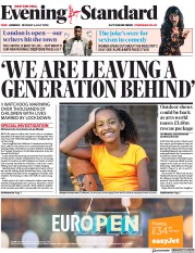 London Evening Standard () Newspaper Front Page for 7 July 2020