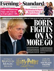 London Evening Standard () Newspaper Front Page for 7 July 2022