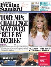 London Evening Standard () Newspaper Front Page for 7 September 2017