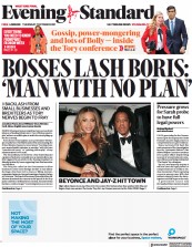 London Evening Standard () Newspaper Front Page for 8 October 2021