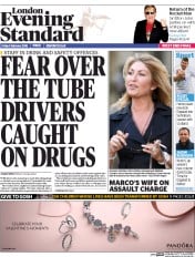 London Evening Standard () Newspaper Front Page for 8 February 2016