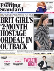 London Evening Standard () Newspaper Front Page for 8 March 2017