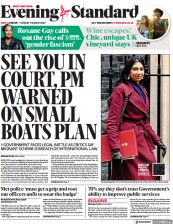 London Evening Standard () Newspaper Front Page for 8 March 2023