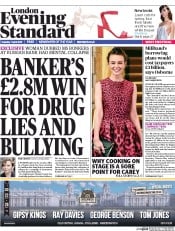 London Evening Standard () Newspaper Front Page for 8 April 2015