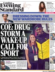 London Evening Standard () Newspaper Front Page for 8 August 2017