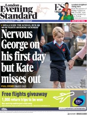 London Evening Standard () Newspaper Front Page for 8 September 2017