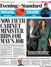 London Evening Standard () Newspaper Front Page for 9 May 2019
