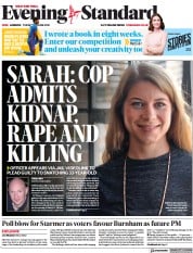 London Evening Standard () Newspaper Front Page for 9 June 2021