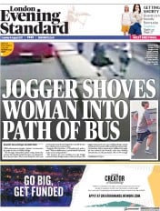 London Evening Standard () Newspaper Front Page for 9 August 2017