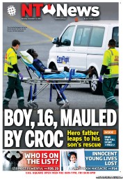 NT News (Australia) Newspaper Front Page for 17 December 2012