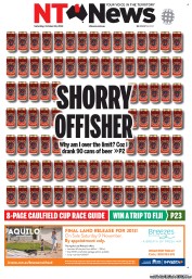 NT News (Australia) Newspaper Front Page for 19 October 2013