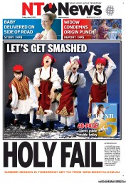 NT News (Australia) Newspaper Front Page for 7 June 2013