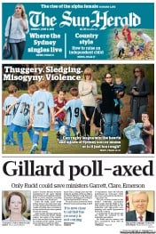 Sun Herald (Australia) Newspaper Front Page for 9 June 2013
