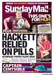 Sunday Mail (Australia) Newspaper Front Page for 1 July 2012