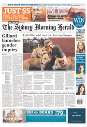 Sydney Morning Herald (Australia) Newspaper Front Page for 22 June 2013