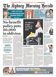 Sydney Morning Herald (Australia) Newspaper Front Page for 28 May 2013