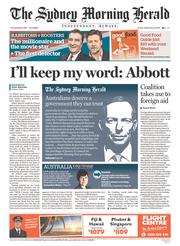 Sydney Morning Herald (Australia) Newspaper Front Page for 6 September 2013