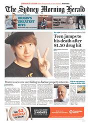 Sydney Morning Herald (Australia) Newspaper Front Page for 7 June 2013