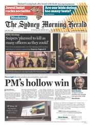 Sydney Morning Herald (Australia) Newspaper Front Page for 9 July 2016