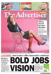 The Advertiser (Australia) Newspaper Front Page for 14 June 2013