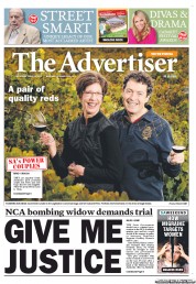 The Advertiser (Australia) Newspaper Front Page for 22 June 2013
