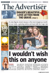 The Advertiser (Australia) Newspaper Front Page for 2 January 2014