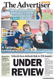 The Advertiser (Australia) Newspaper Front Page for 3 July 2013