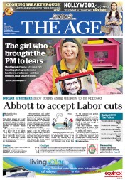 The Age (Australia) Newspaper Front Page for 16 May 2013