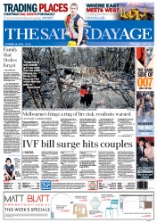 The Age (Australia) Newspaper Front Page for 19 October 2013