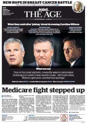 The Age (Australia) Newspaper Front Page for 21 June 2016