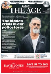 The Age (Australia) Newspaper Front Page for 31 May 2016