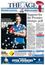 The Age (Australia) Newspaper Front Page for 3 September 2016