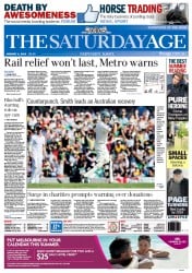 The Age (Australia) Newspaper Front Page for 4 January 2014
