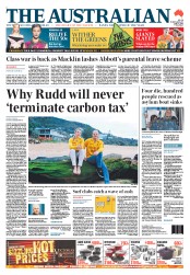 The Australian (Australia) Newspaper Front Page for 17 July 2013