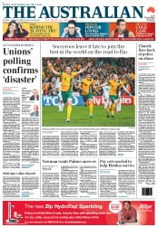 The Australian (Australia) Newspaper Front Page for 18 June 2013